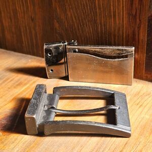 Fashion Belt Buckles Metal Alloy Plaque & Single Prong Style Sliver/Chrome